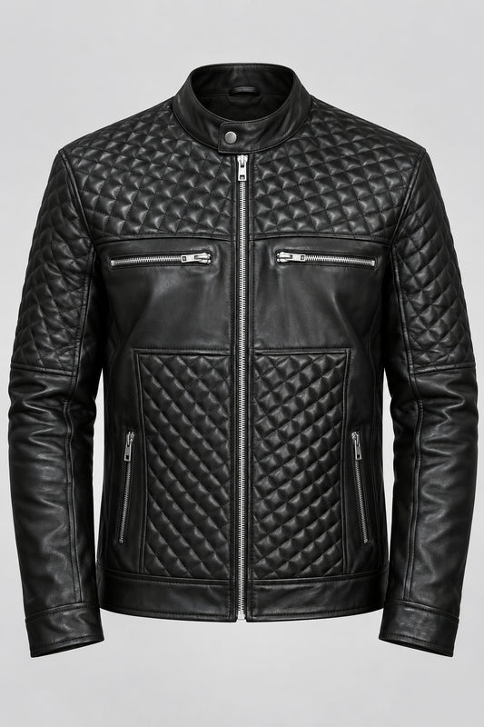Macky 1 Men’s Premium Black Genuine Sheepskin Leather Jacket
