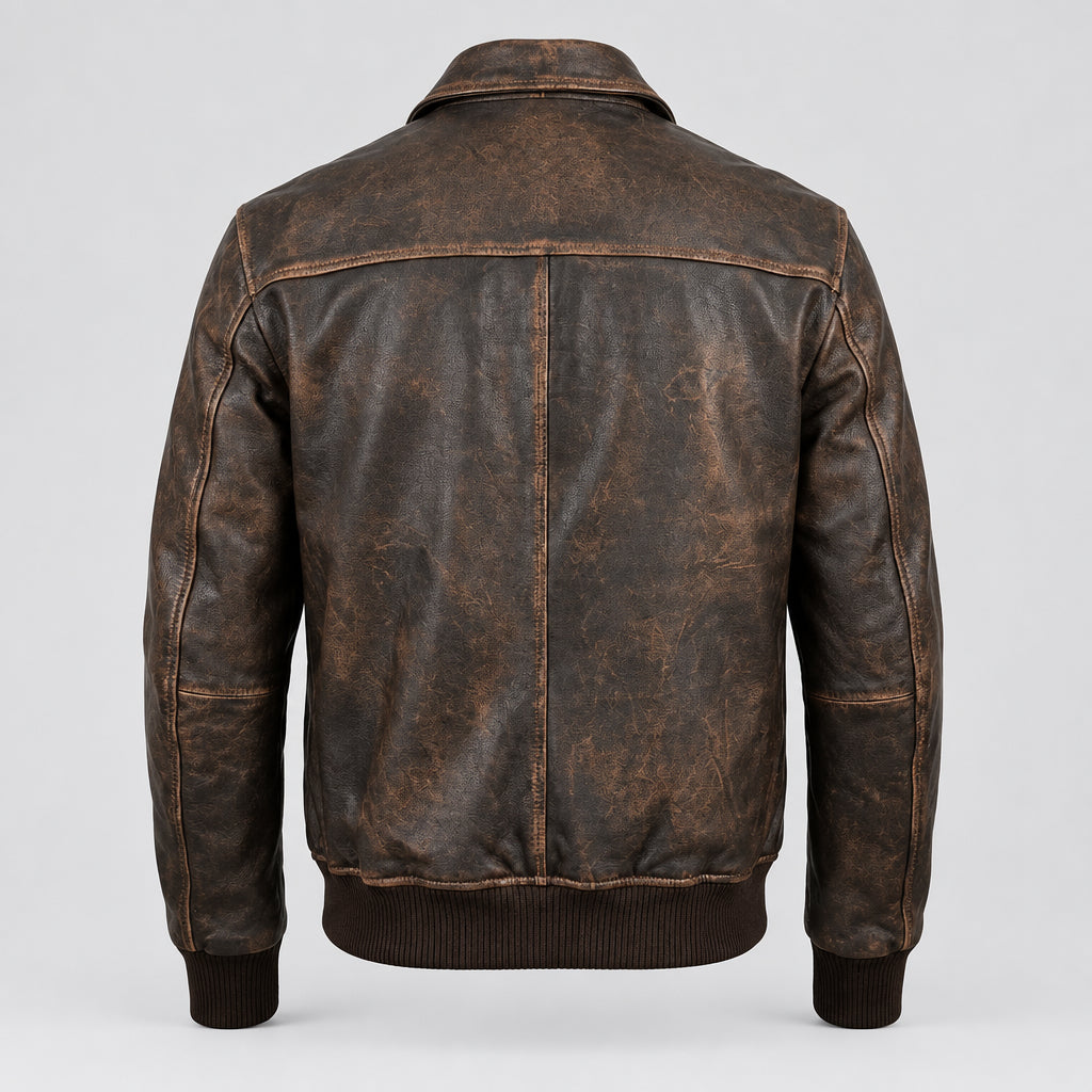 Premium Hand-Finished Vintage Rub-Off Leather Jacket