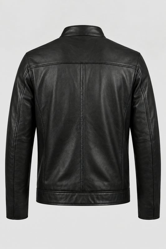 LEO 20 – Luxury Lambskin Leather Biker Jacket for Men