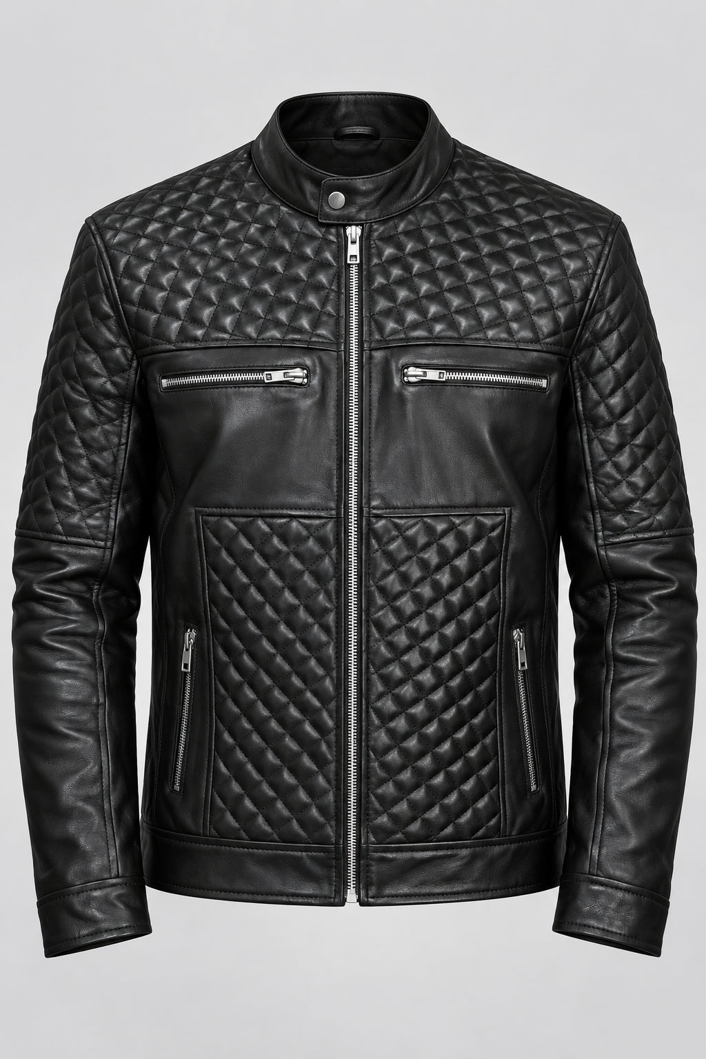 Macky 1  Men’s Premium Black Genuine Sheepskin Leather Jacket