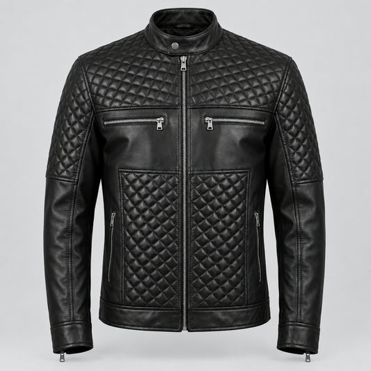 Macky 1  Men’s Premium Black Genuine Sheepskin Leather Jacket
