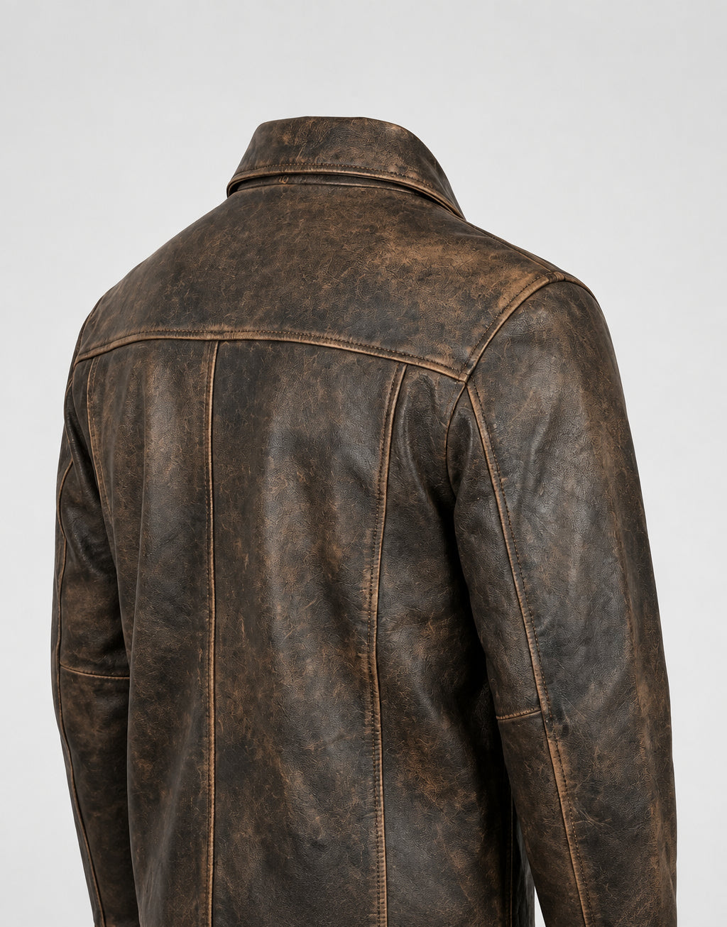 Premium Hand-Finished Vintage Rub-Off Leather Jacket