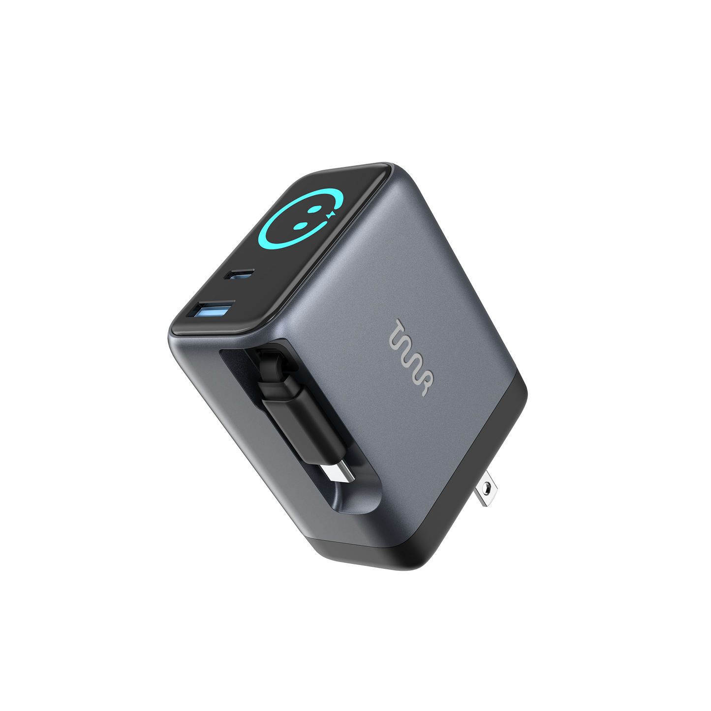 OMI 100W GaN Charger Interactive Display & Retractable USB-C Cable