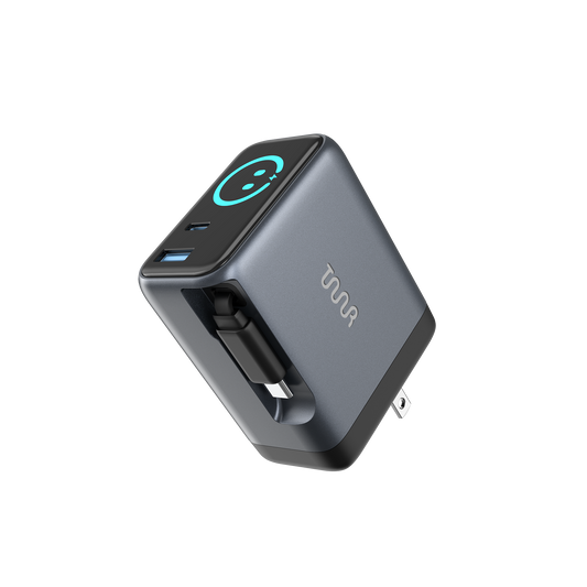 OMI 100W GaN Charger Interactive Display & Retractable USB-C Cable