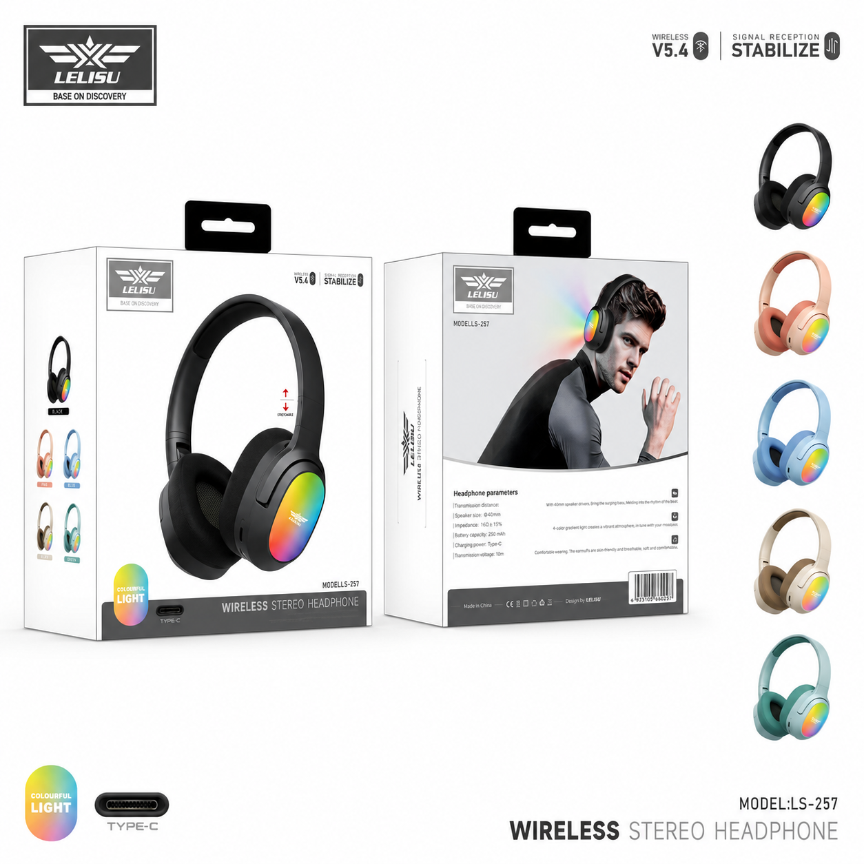 LELISU LS-257 Wireless Stereo Headphones