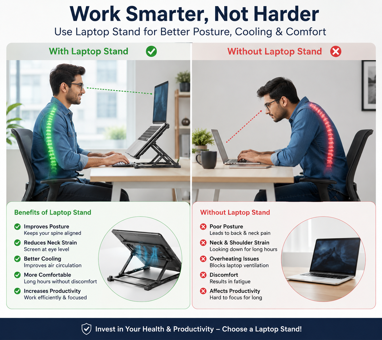 Adjustable Aluminum Laptop Stand